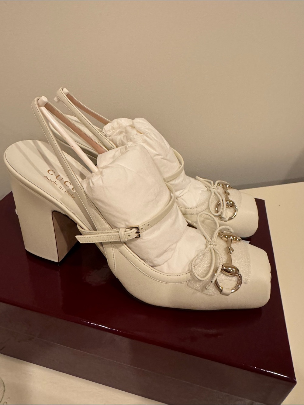 Gucci Horsebit Strap Leather Pumps